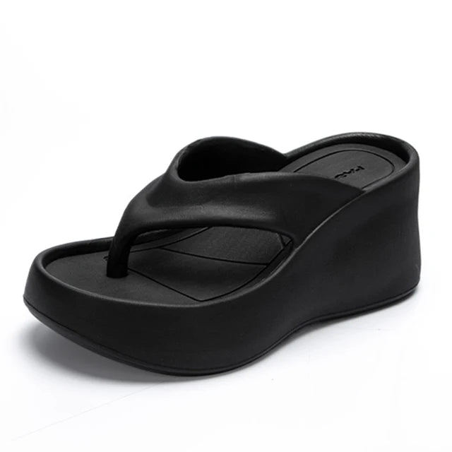 Chinelo Feminino Plataforma - Angelina Chinelo Feminino Plataforma - Angelina - Grupo 6 Conceito Shoes Preto 33-34 