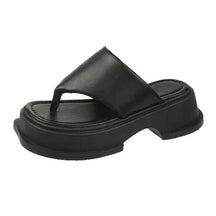 Chinelo Plataforma Feminino - Shely Bottie 5 - Chinelo Plataforma Feminino - Shely Bottie Conceito Shoes Preto 35 