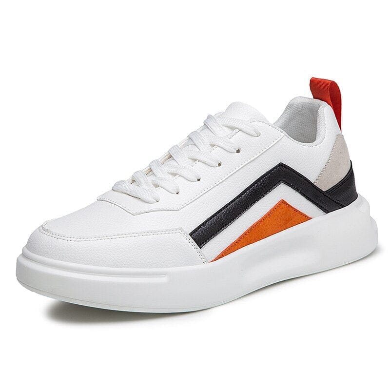 Tênis Masculino Casual Wimbley Conceito Shoes Branco com laranja 37 